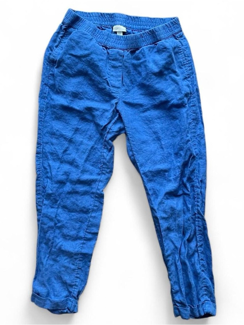J. Jill Blue Linen Pull-On Pants – Lightweight Spring Essential (Size S)